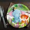 8 Ct. Zoo Animals Round Dessert Plates 7" Colorful Paper Plates for Jungle & Safari Party Themes